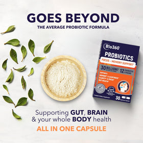 Bio360 Complément Alimentaire Probiotique 30CT avec extrait de thé vert