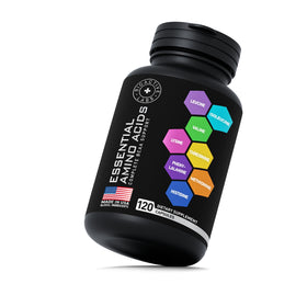 BIOACTIVE LABS Complément Amino Acides Essentiels 120 gélules sur fond blanc