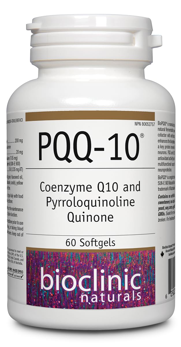 Bioclinic Naturals CerebroVital PQQ-10 60 gélules molles vue de face