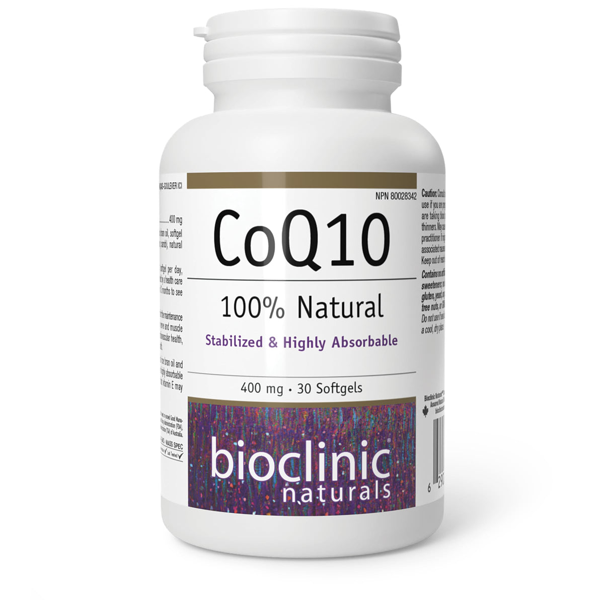 Bioclinic Naturals CoQ10 400 mg 30 Softgels packaging front view