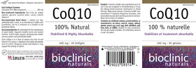 Bioclinic Naturals CoQ10 packaging details