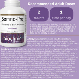 Bioclinic Naturals Somno Pro 90 comprimés à mâcher, vue de côté