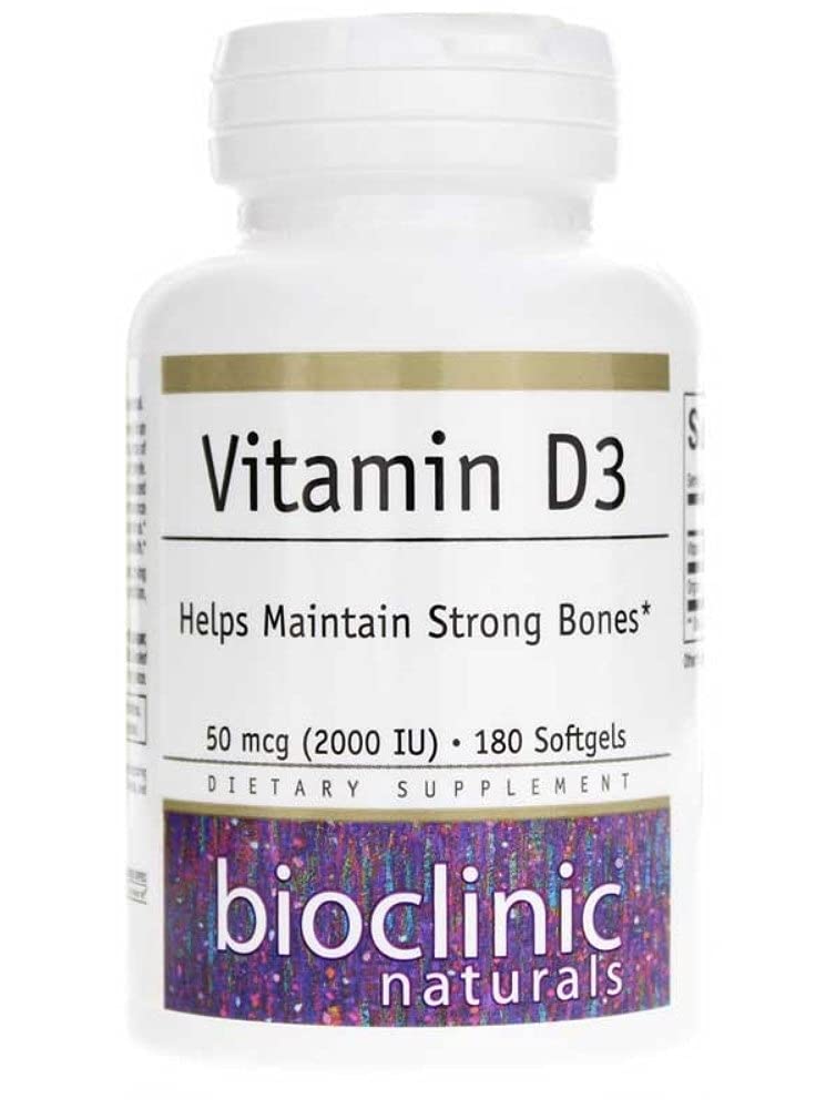 Bioclinic Naturals Vitamine D3 180 gélules vue avant