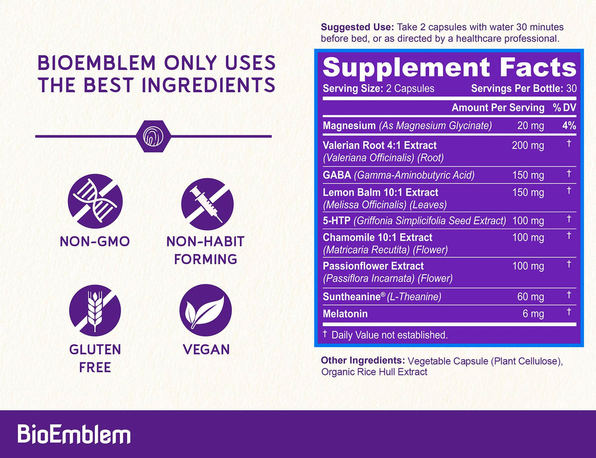 BioEmblem capsules de sommeil sur une table