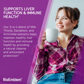 BioEmblem Complément Alimentaire 80% Silymarine flacon ouvert