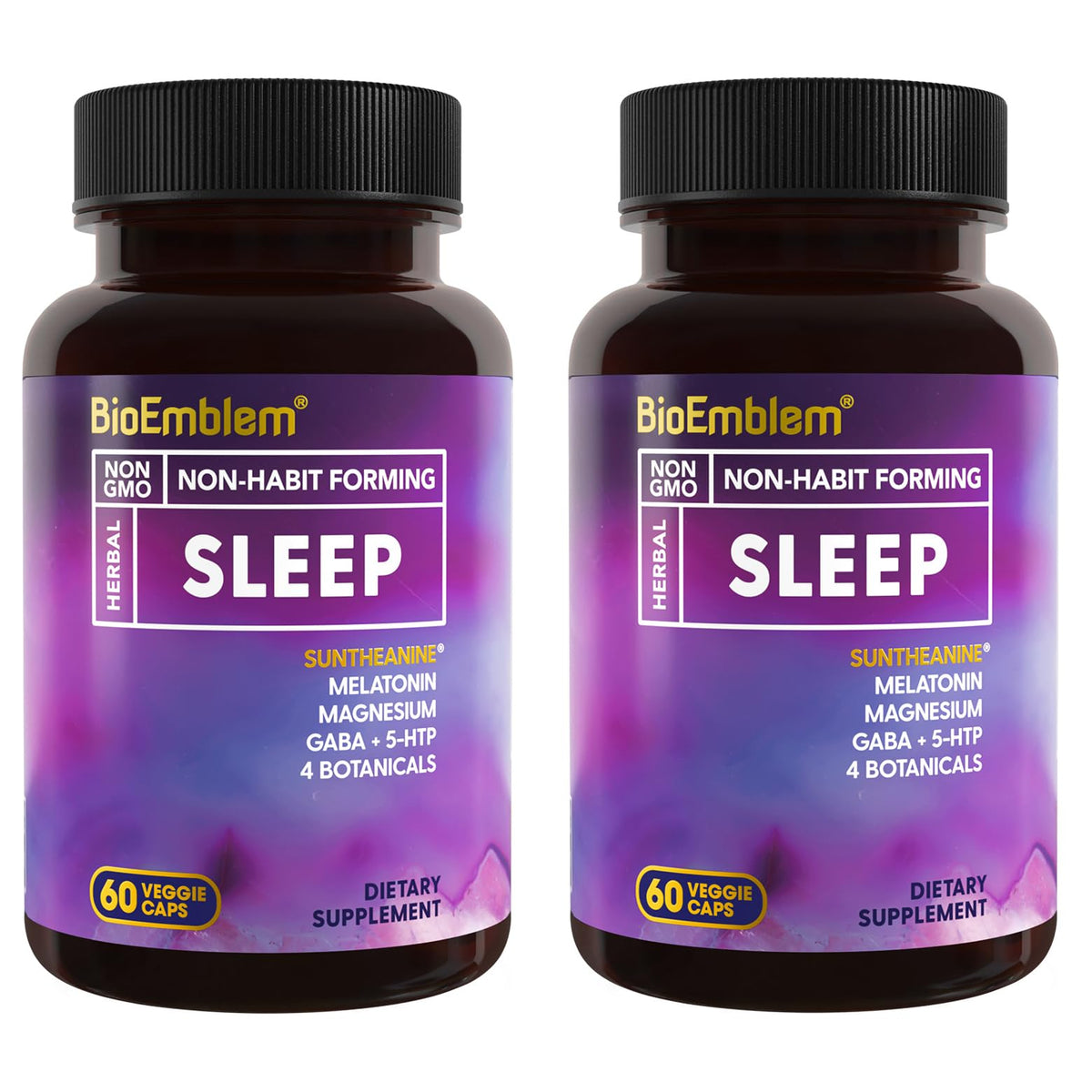 BioEmblem Complément Alimentaire Sommeil 60 Capsules vue de face