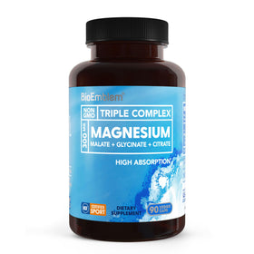 BioEmblem Complexe de Magnésium Glycinate 300mg, 90 capsules avant