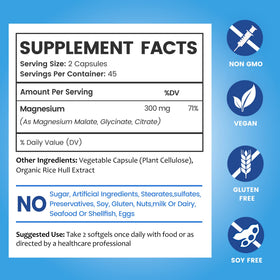 BioEmblem Complexe de Magnésium Triple Absorption 300mg paquet