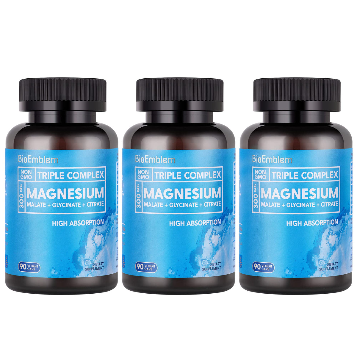 BioEmblem Complexe de Magnésium Triple Absorption 300mg vue avant