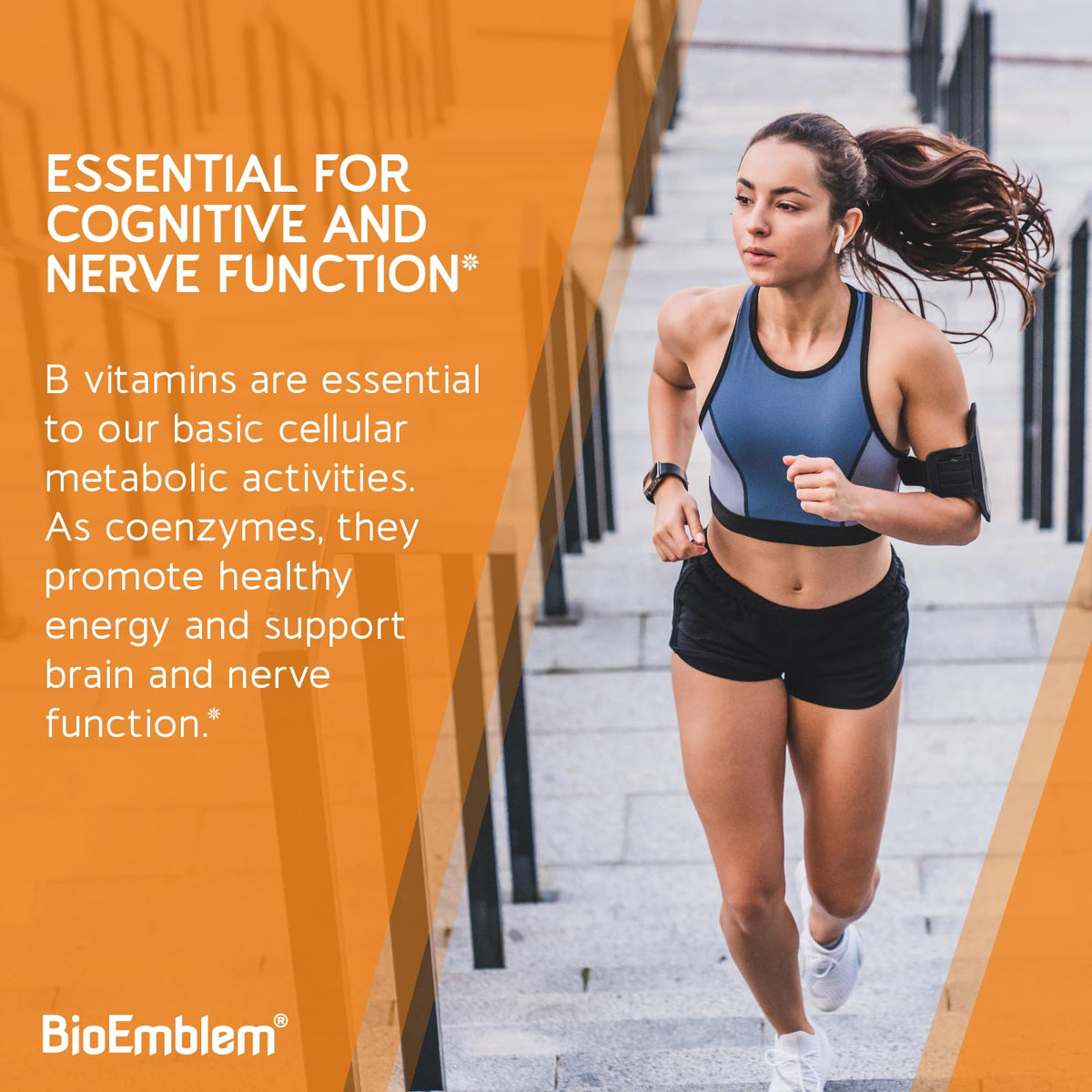 BioEmblem Complexe Vitamine B capsules sur une surface