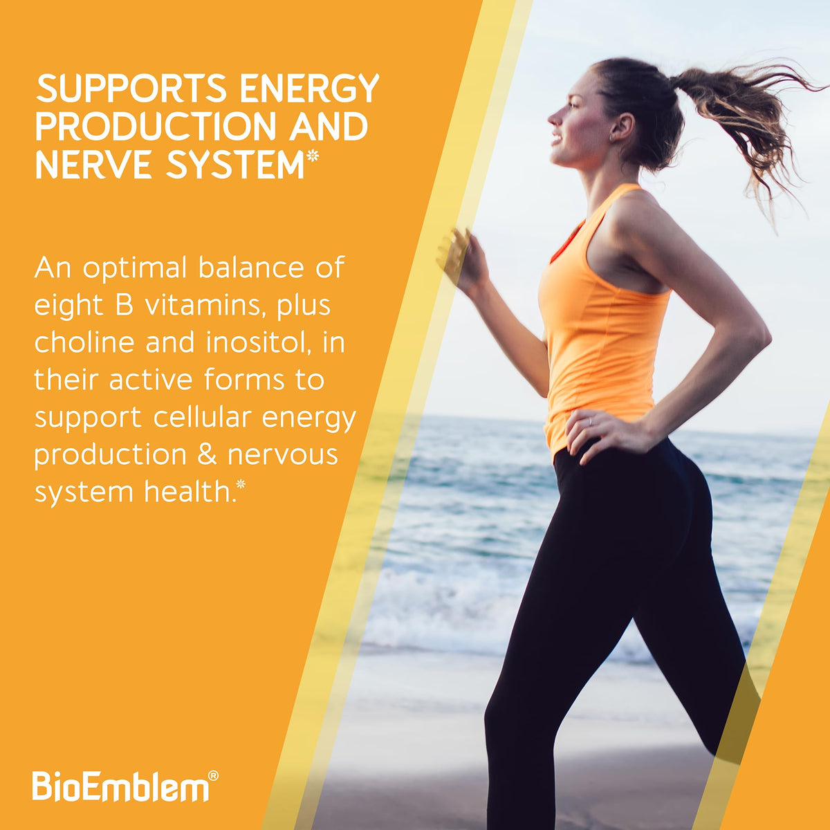 BioEmblem Complexe Vitamine B étiquette avec ingrédients