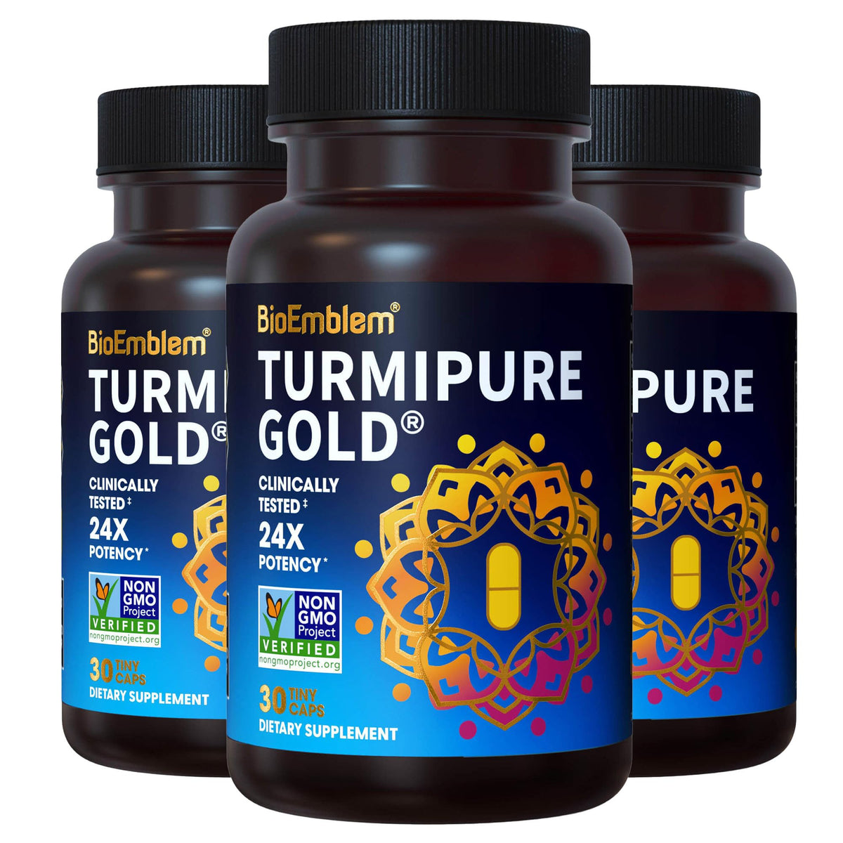 BioEmblem Curcuma TurmiPure Gold 90 capsules vue de face