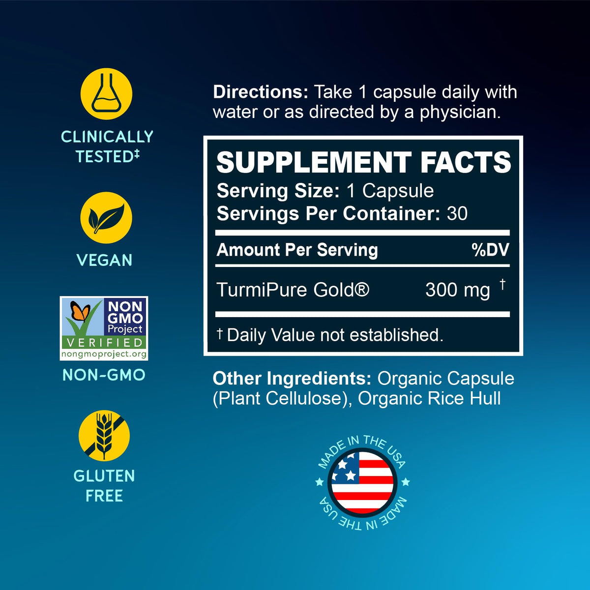 BioEmblem Curcuma TurmiPure Gold capsules sur une table