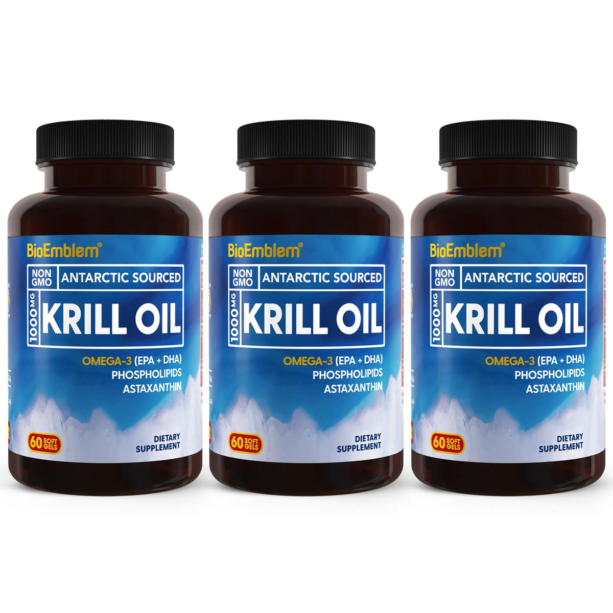 BioEmblem Huile de Krill Antarctique 1000mg gélules vue avant