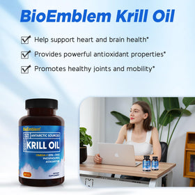 BioEmblem Huile de Krill Antarctique gélules et emballage