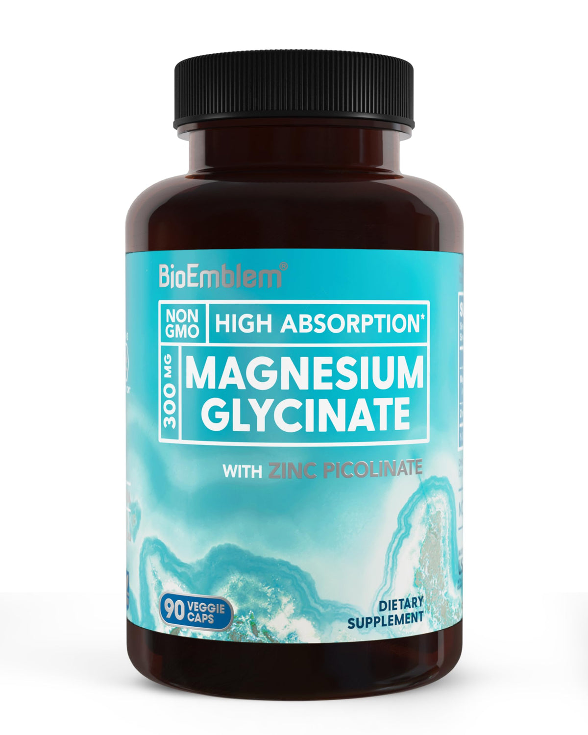 BioEmblem Magnésium Glycinate & Zinc 90 capsules vue de face