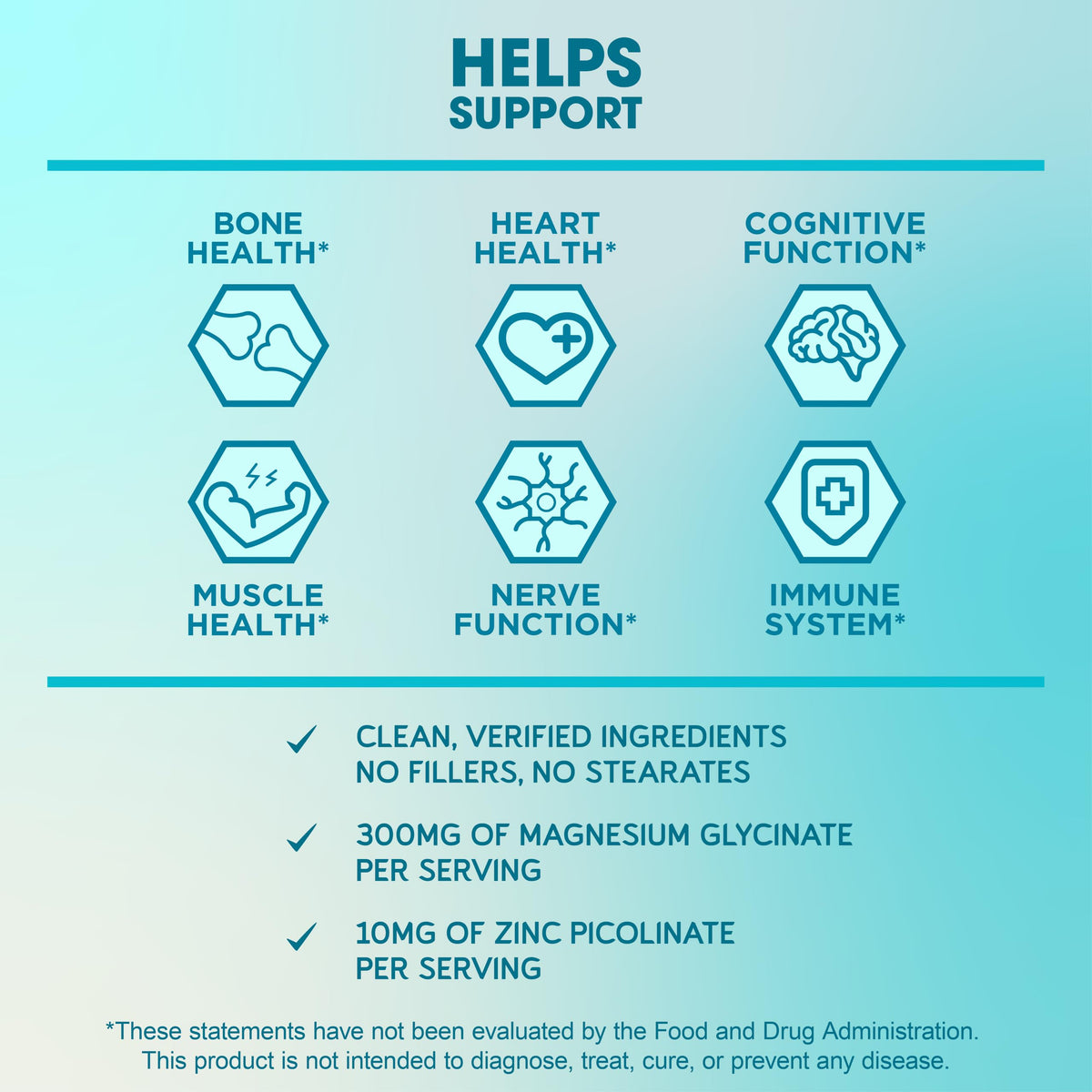 BioEmblem Magnésium Glycinate & Zinc capsules sur un fond neutre