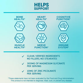 BioEmblem Magnésium Glycinate & Zinc capsules sur un fond neutre