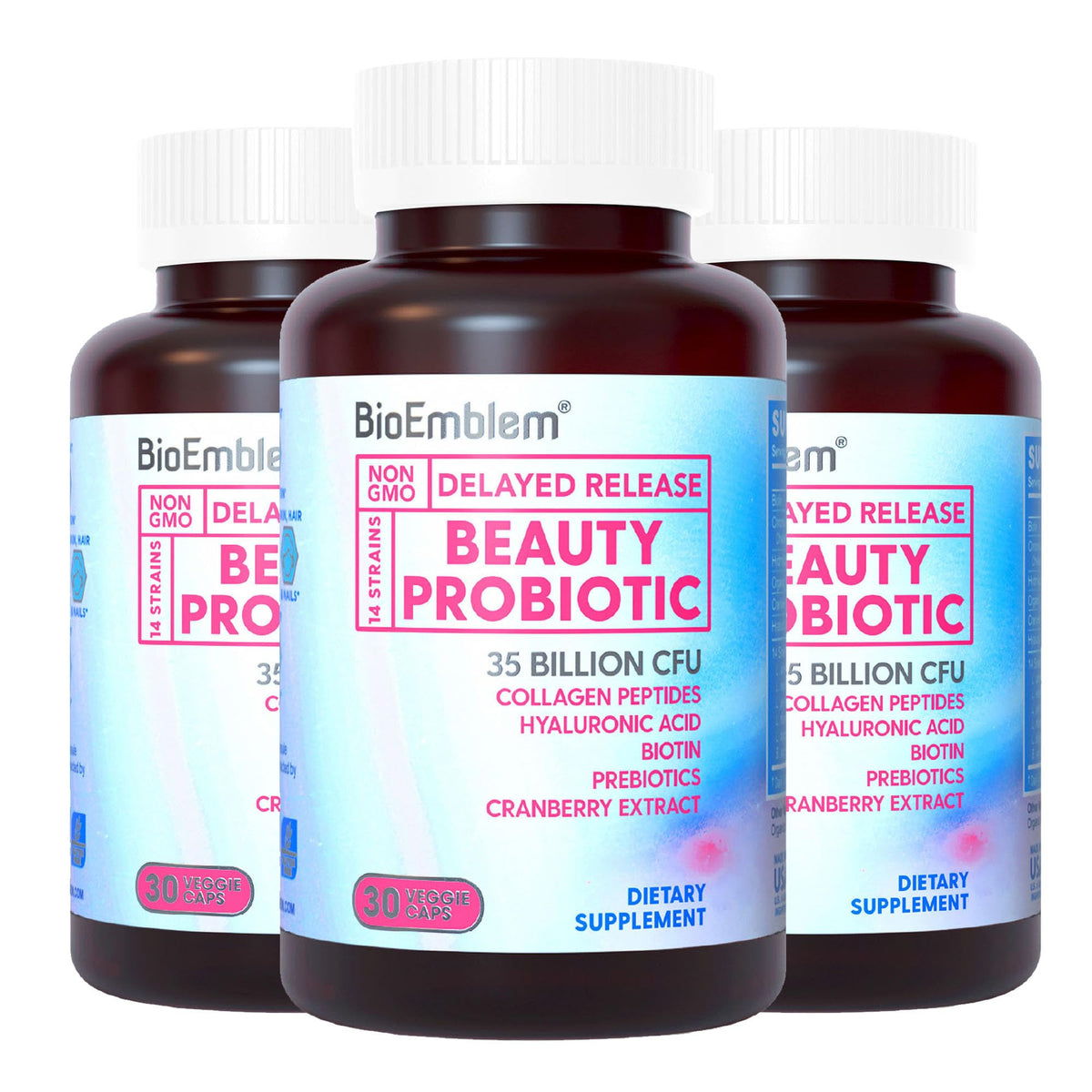BioEmblem Probiotiques Beauté Femme 90 capsules dans leur emballage