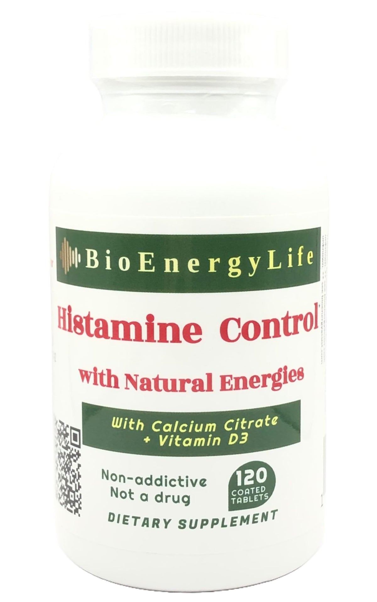 BioEnergyLife Histamine Control 120 comprimés vue de face