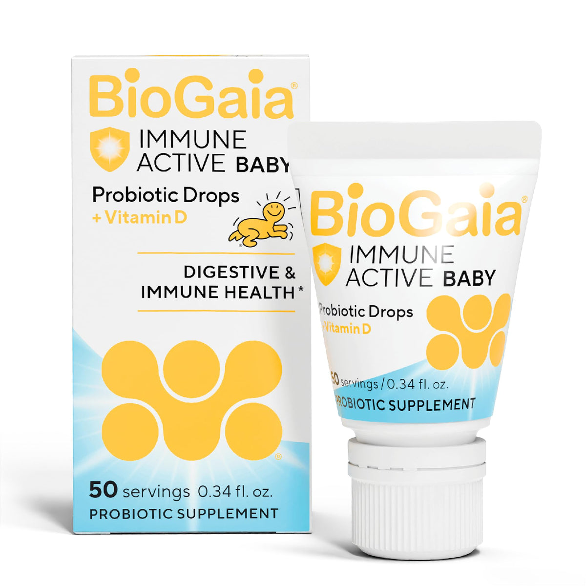 BioGaia Gouttes Probiotiques Actives pour Bébé 20g vue avant