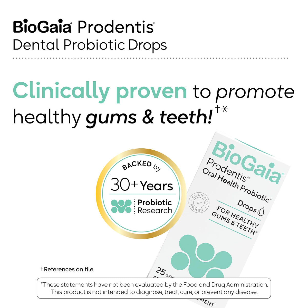 BioGaia Prodentis gouttes probiotiques sur une table