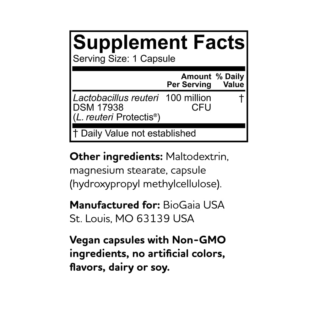 BioGaia Protectis Mum capsules prénatales en gros plan