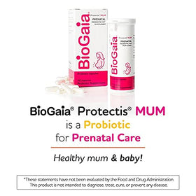 BioGaia Protectis Mum capsules prénatales sur fond blanc