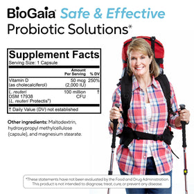 BioGaia Protectis Probiotique Actif près d'autres compléments alimentaires