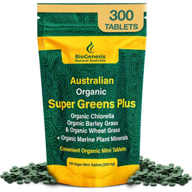 Biogenesis SuperGreens Plus Tablettes 300 comprimés vue de face