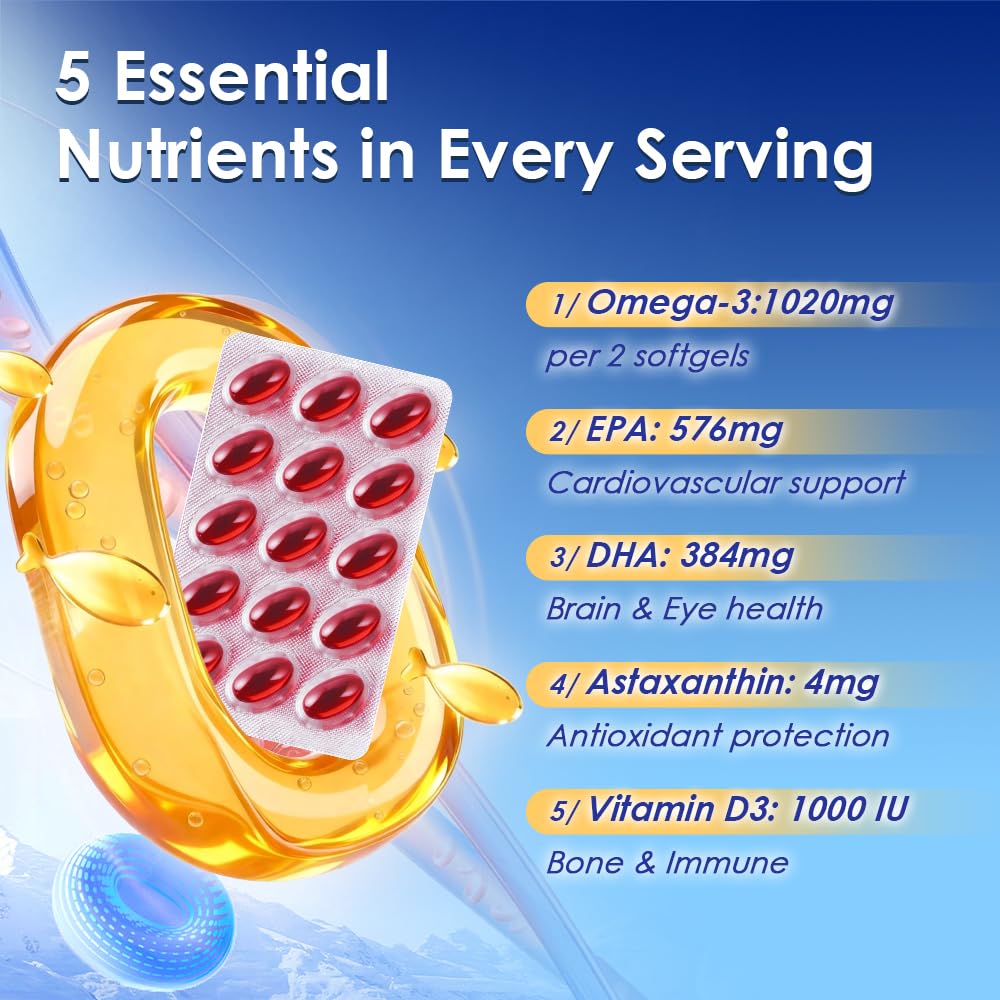 BioHarmony Huile de Poisson Omega 3 1020mg dosage et informations