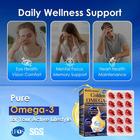 BioHarmony Huile de Poisson Omega 3 1020mg gélules dans un blister
