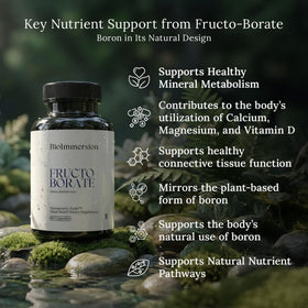 BioImmersion Boron Fructo Borate 6 mg capsules and fresh fruits