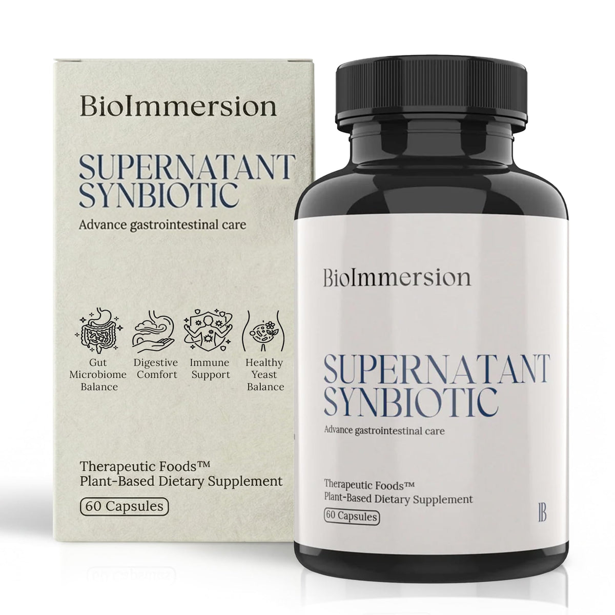 BioImmersion Supernatant Synbiotic 60 capsules, vue de face