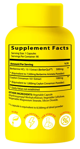BioImmune Berbérine 500mg avec ingrédients naturels