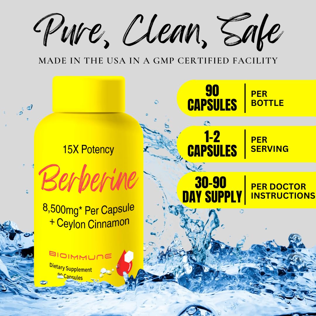 BioImmune Berbérine 500mg, étiquette du produit