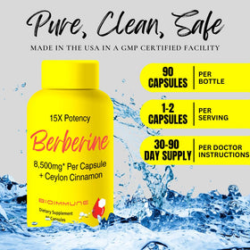 BioImmune Berbérine 500mg, étiquette du produit