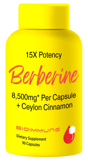 BioImmune Complément Alimentaire Berbérine 500mg et Cannelle de Ceylan, vue de face