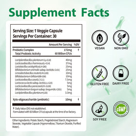 BioJhchang Probiotiques 60 milliards CFU capsules