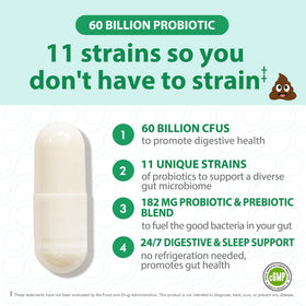 BioJhchang Probiotiques 60 Milliards CFU capsules côté