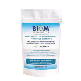 Biom Probiotics Suppositoires L-Glutathione 500mg vue de face