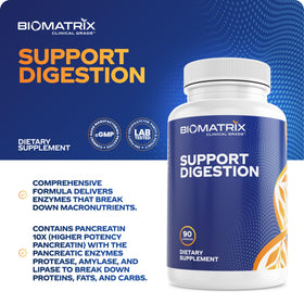 BioMatrix Complément Alimentaire Multi-Enzymes 90 Capsules avec capsules à côté