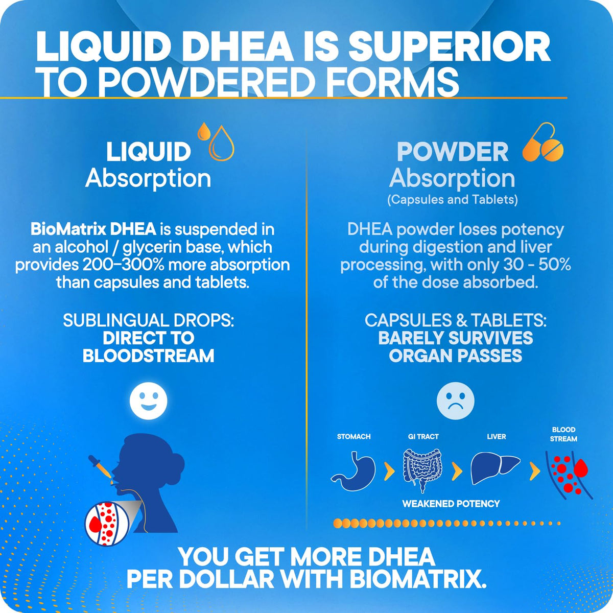 BioMatrix DHEA Liquide 30 ml flacon dans un environnement de vie