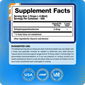 BioMatrix DHEA Liquide 30 ml flacon sur fond blanc