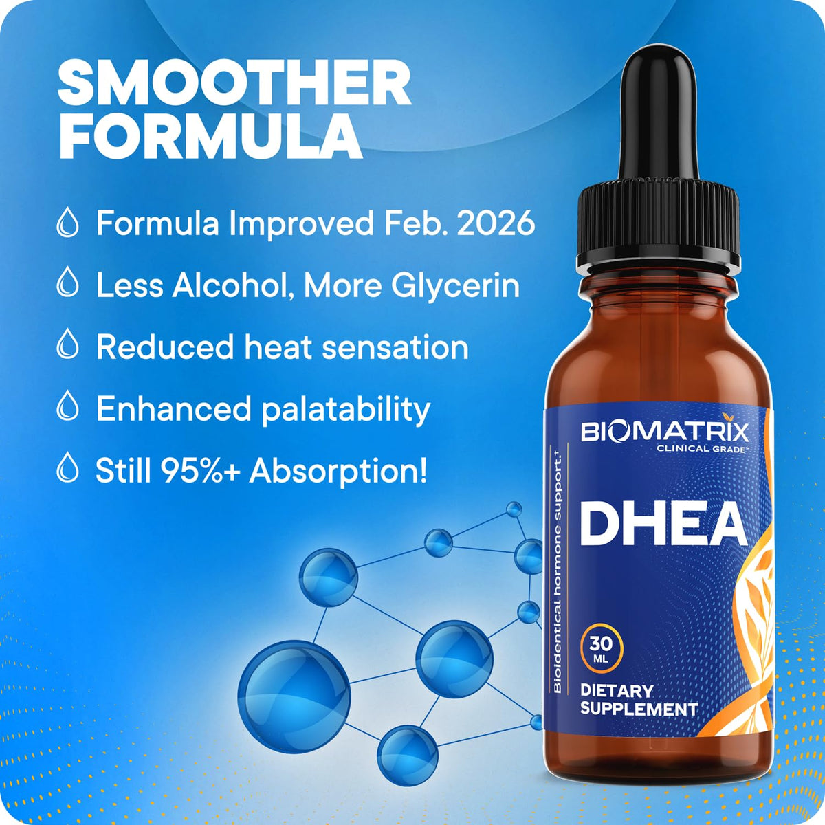 BioMatrix DHEA Liquide 30 ml vue de côté