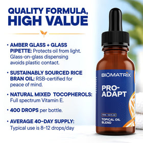 BioMatrix Huile Topique de Progestérone 15 mL avec fond neutre