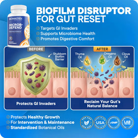 BioMatrix Microb-Defend gélules, vue latérale de la boîte