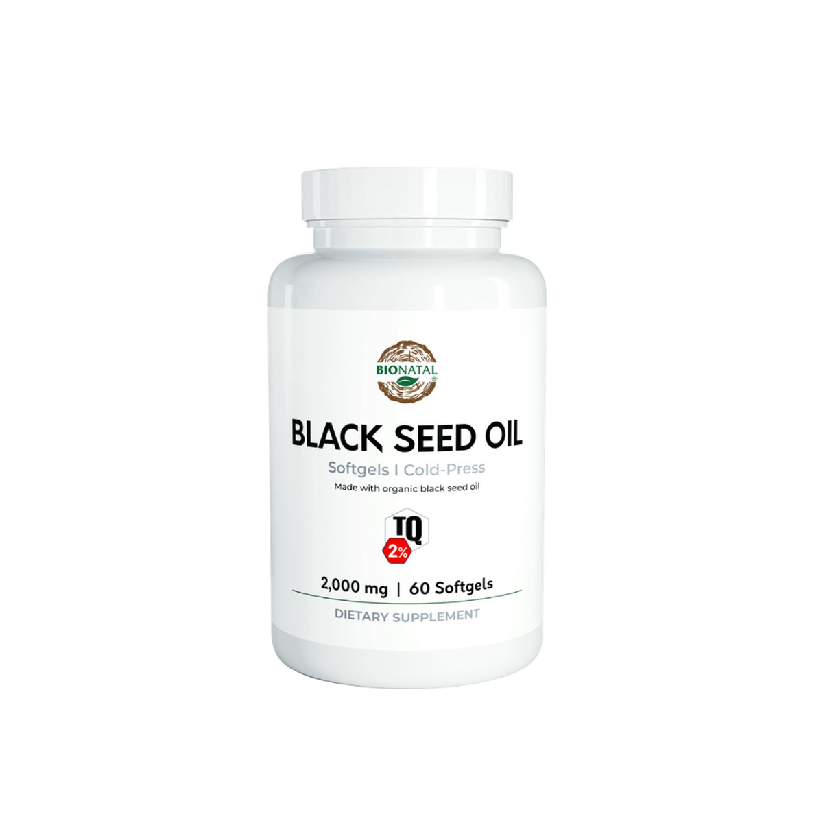 BioNatal Huile de Graines Noires en Gélules - 1000mg - 60 Gélules, vue de face