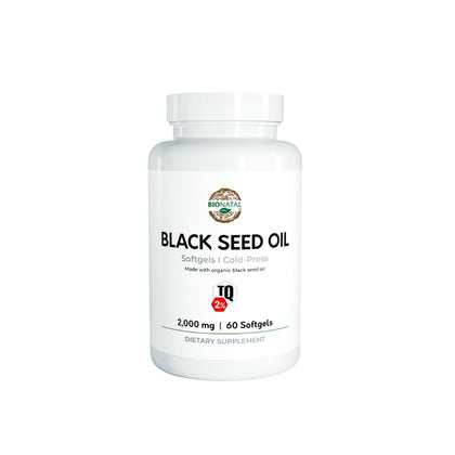 BioNatal Huile de Graines Noires en Gélules - 1000mg - 60 Gélules, vue de face