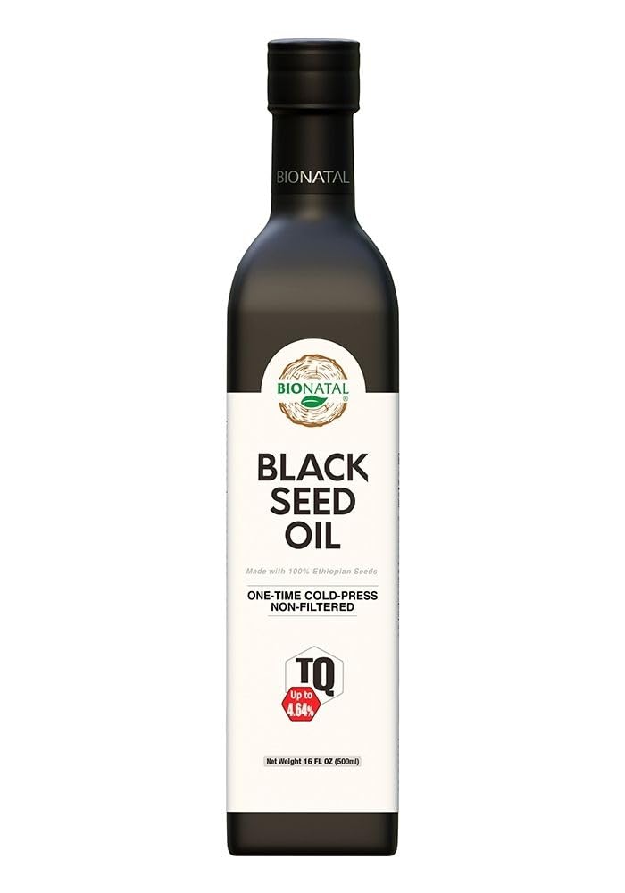 BioNatal Huile de Graines Noires Éthiopienne 16oz avec étiquette